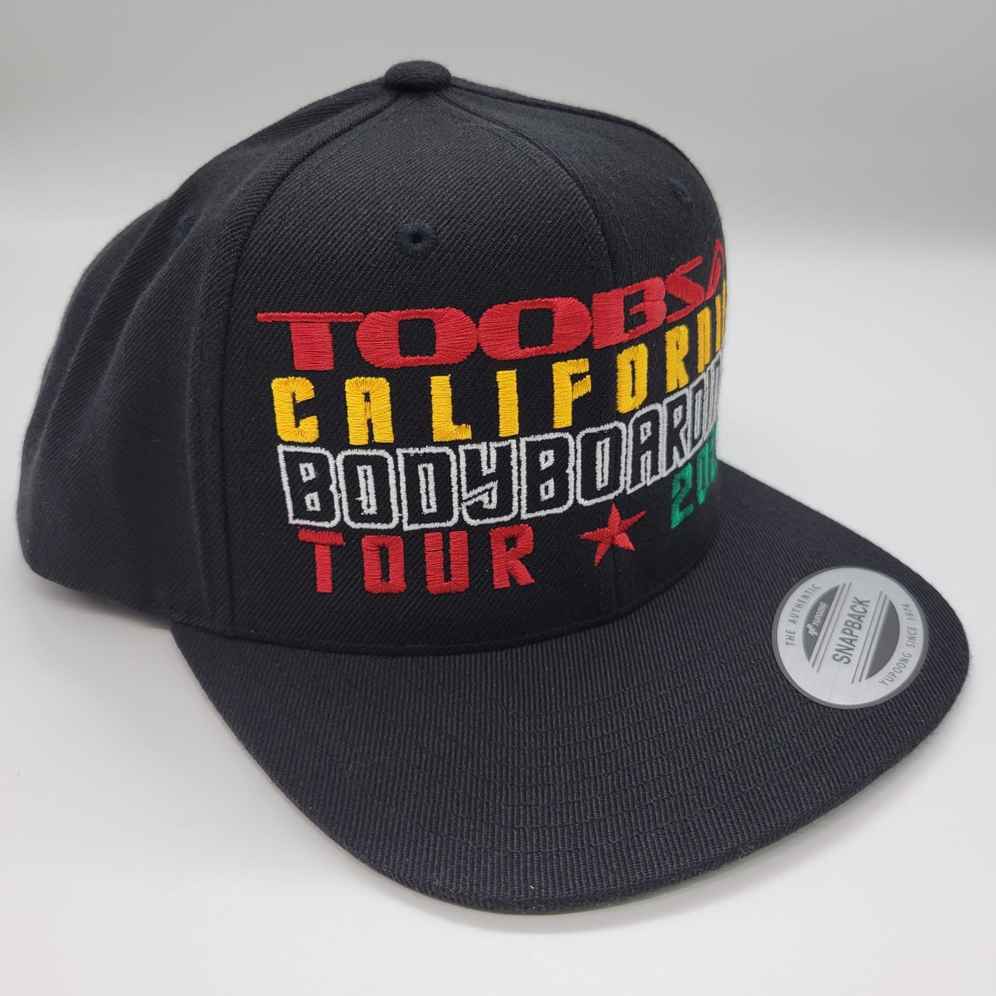 Toobs California Bodyboarding Tour 2021 Black Classic Snapback Hat