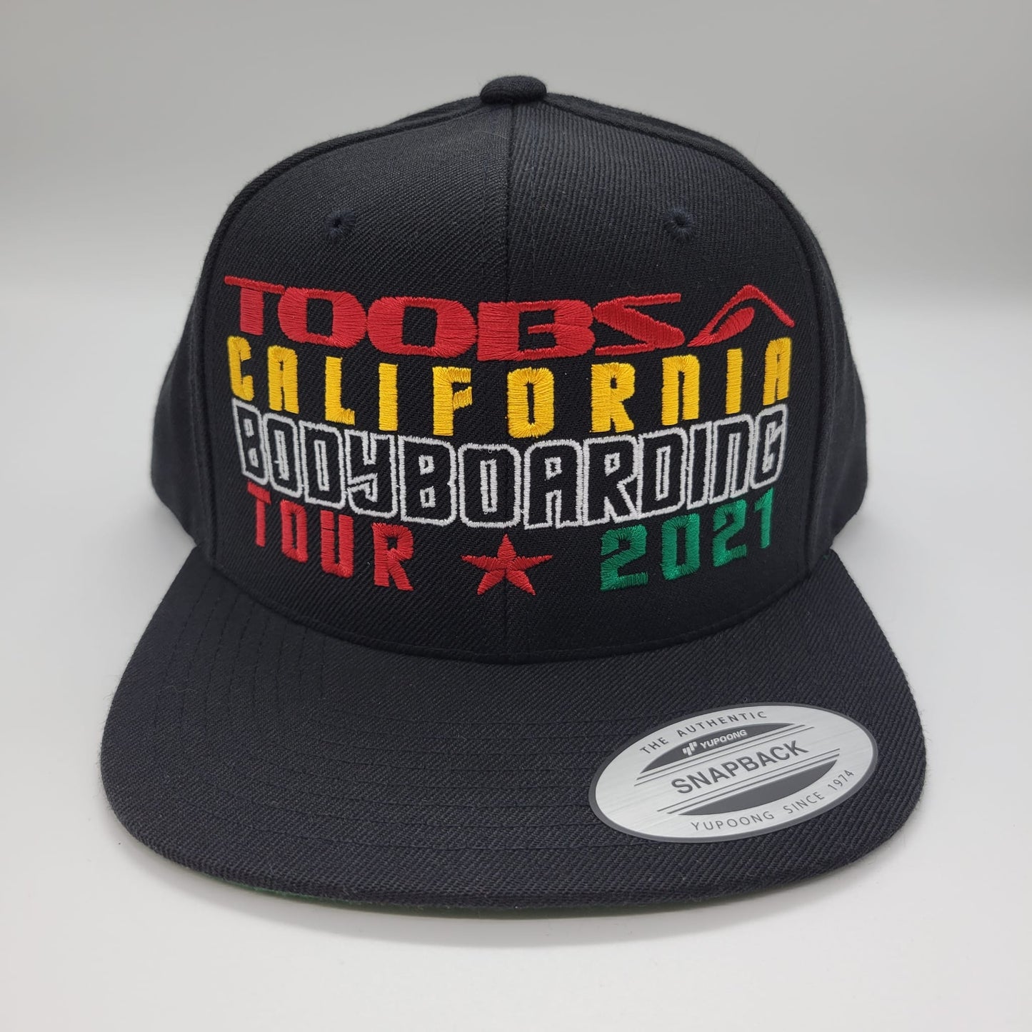 Toobs California Bodyboarding Tour 2021 Black Classic Snapback Hat